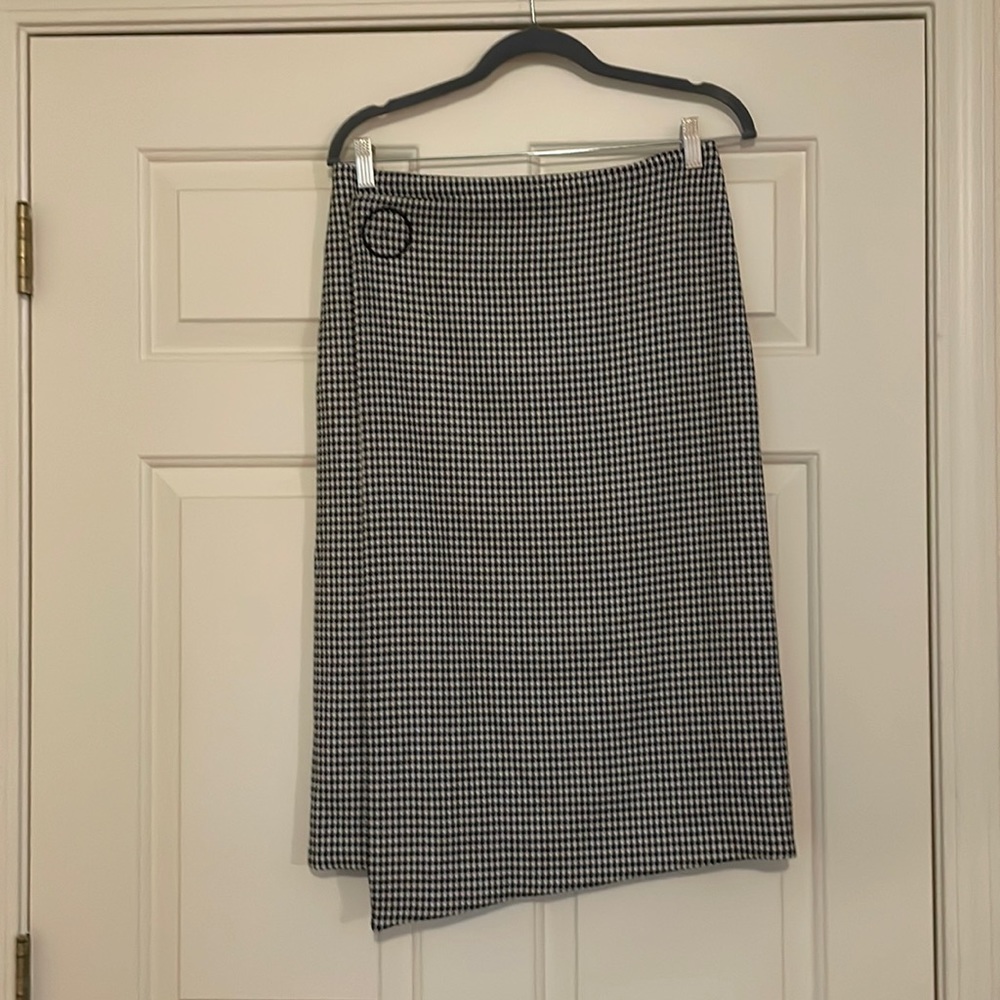 Mango Houndstooth Wrap Dress NWOT